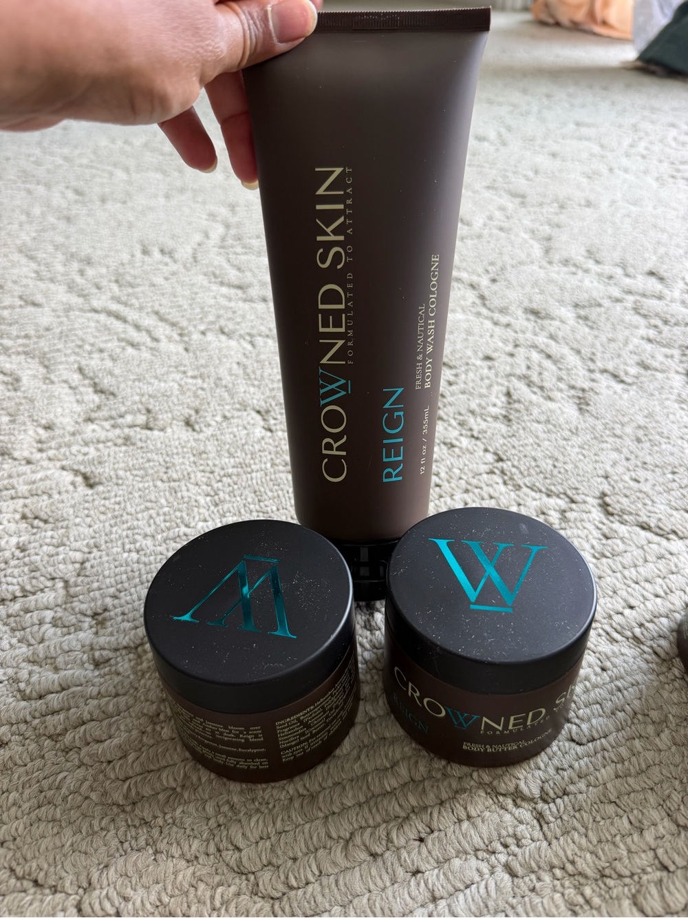 Crowned skin Reign body wash and body butter colon